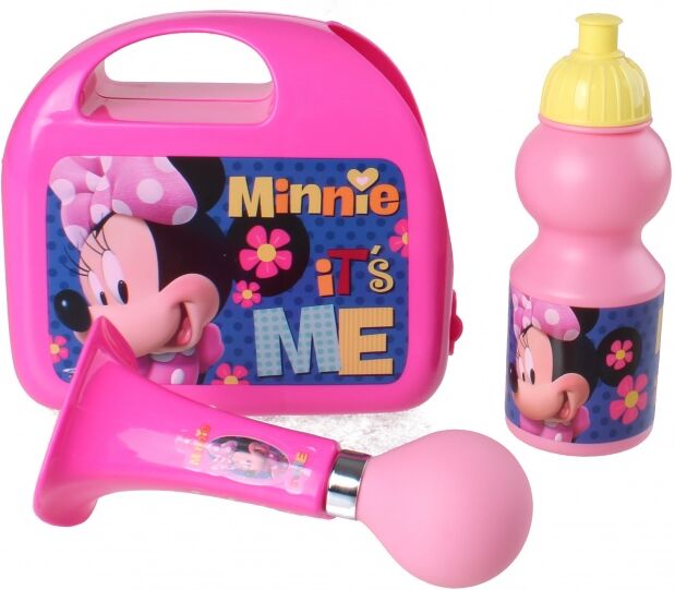 Disney kinderfietsset Combo Minnie Mouse meisjes rose 3 delig