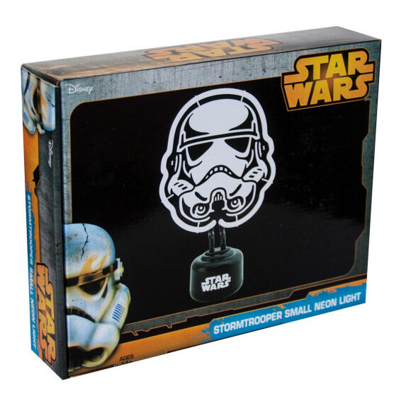 Fizz Creations neonlamp Stormtrooper 28,4 x 17 cm glas wit/zwart - Wit,Zwart