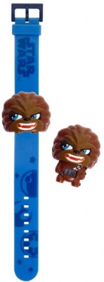 BulbBotz horloge Star Wars Chewbacca 22,5 cm bruin/blauw - Blauw,Bruin