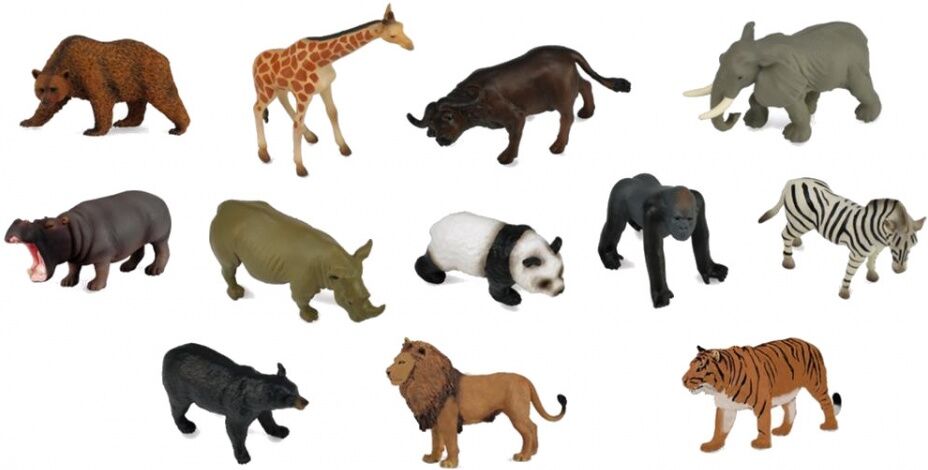 Collecta Wilde dieren set mini 12 stuks 5 cm - Multicolor