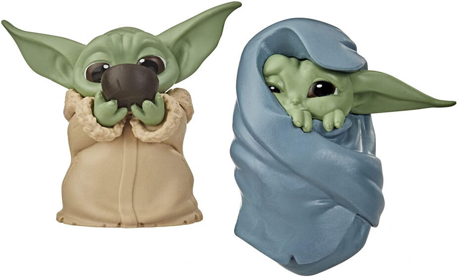 Hasbro baby Yoda Star Wars junior 5,5 cm 2 delig - Groen,Crème,Blauw