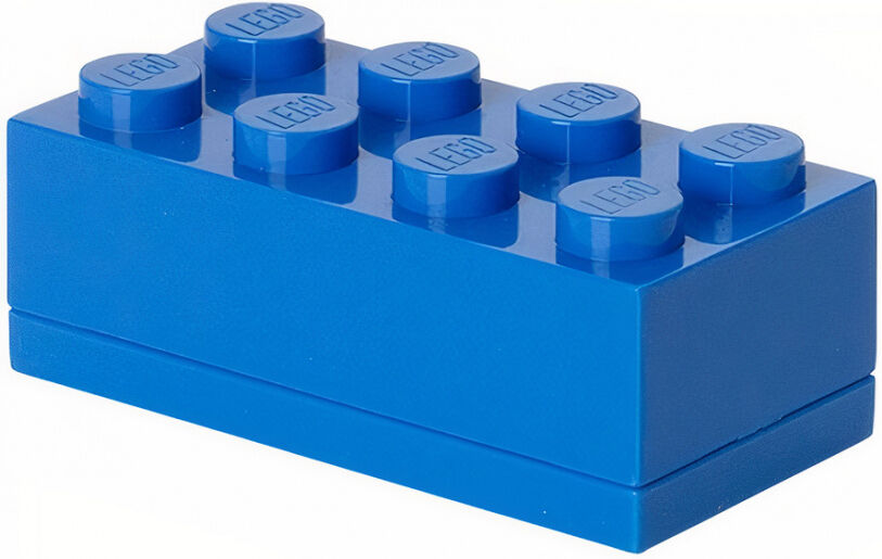 LEGO mini opbergsteen 8 noppen 4,6 x 9,2 cm polypropeen blauw - Blauw