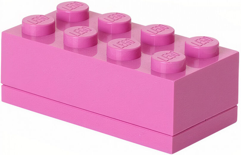 LEGO mini opbergsteen 8 noppen 4,6 x 9,2 cm polypropeen roze - Roze