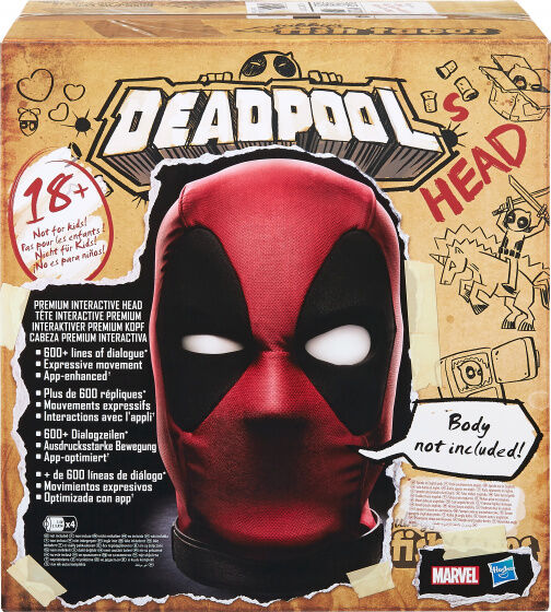 Marvel hoofd Deadpool Premium 1:1 rood/zwart - Rood,Zwart