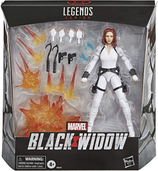 Marvel speelfiguurset Black Widow junior 15 cm wit 19 delig - Wit