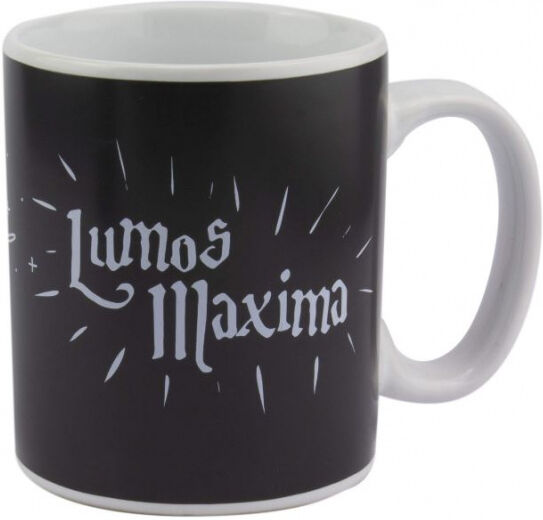 Paladone mok Harry Potter Lumos Maxima keramiek zwart/wit - Zwart,Wit