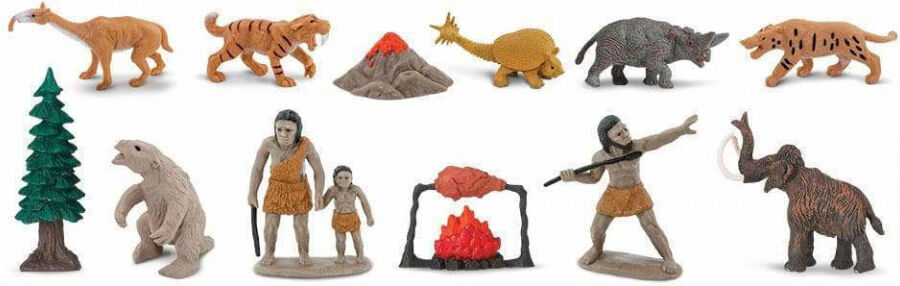 Safari speelset Prehistoric life Toob junior 12 delig - Multicolor