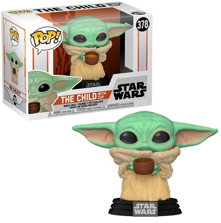 Funko Figura Pop! Star Wars Mandalorian Personagem Baby Yoda C/ Caneca- Funko