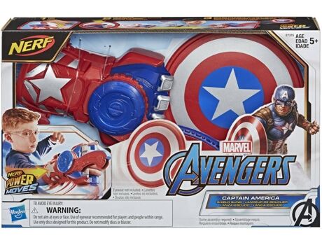 Avengers Escudo Nerf: Power Moves Capitão América (Idade Mínima: 5 anos)