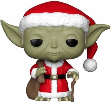 Star Wars Figura FUNKO Pop! Bobble: : Holiday Santa Yoda