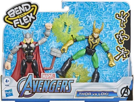 Avengers Figura de Ação Thor vs Loki Bend and Flex (Idade Mínima: 4 anos)