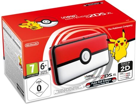 Nintendo Consola Portátil New 2DS XL Pokéball (Branco e Vermelho)