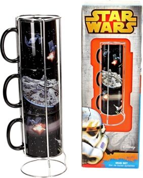 S/marca Conjunto 3 Canecas STAR WARS Estrela da Morte