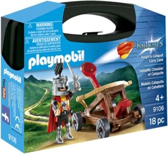 Playmobil Knights: Maleta com Cavaleiro e Catapulta (Idade mínima: 4 - 18 Peças)