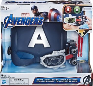 Avengers Capacete Eletrónico Capitão América com visor (Idade Mínima: 5 anos)