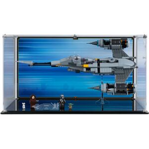 Wicked Brick Display case for LEGO® Star Wars The Mandalorian's N-1 Starfighter™ (75325) - With stand / Display case with background design 1 (Hyperspace)