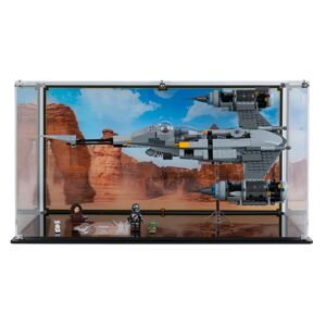 Wicked Brick Display case for LEGO® Star Wars The Mandalorian's N-1 Starfighter™ (75325) - With stand / Display case with background design 3 (Canyon)
