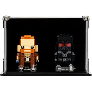 Wicked Brick Display Case for LEGO® Brickheadz Obi-Wan Kenobi™ & Darth Vader™ (40547) - Display case with black back plate