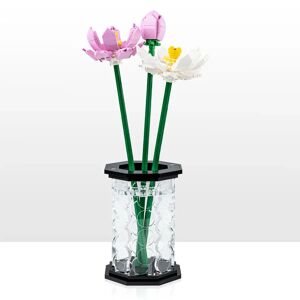 Wicked Brick Large Display Vase for LEGO Flowers - Black - 5