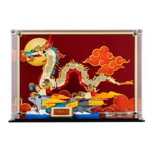 Wicked Brick Display Case for LEGO® Spring Festival Auspicious Dragon (80112) - Printed Background