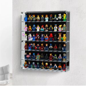 Wicked Brick Wall Mounted Tiered Display Cases for LEGO® Minifigures - 10 Minifigures Wide