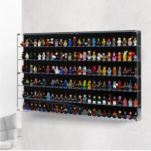 Wicked Brick Wall Mounted Tiered Display Cases for LEGO® Minifigures - 25 Minifigures Wide