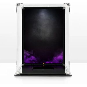 Wicked Brick Display Case for LEGO® The Mandalorian™ Helmet (75328) - Display case with Purple printed background