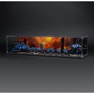 Wicked Brick Display Case for Warhammer Army with Charred Citadel Background - Large / Standard / Standard