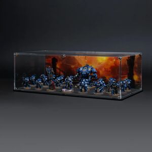 Wicked Brick Display Case for Warhammer Army with Charred Citadel Background - Small / Standard / Deep