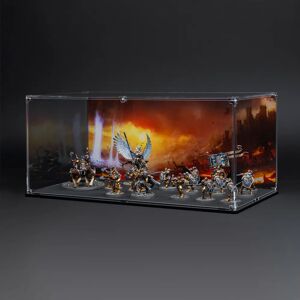 Wicked Brick Display Case for Warhammer Army with Empires Demise Background - Small / Tall / Deep