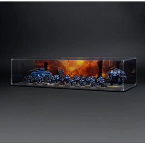 Wicked Brick Display Case for Warhammer Army with Charred Citadel Background - Medium / Standard / Deep