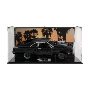 Wicked Brick Display case for LEGO® Technic: Dom's Dodge Charger (42111) - Display case with printed background