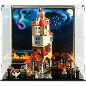 Wicked Brick Display case for LEGO® Harry Potter: Attack on the Burrow (75980) - Display case with printed background