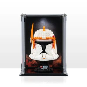 Wicked Brick Display case for LEGO® Star Wars Commander Cody Helmet (75350) - Display case with Orange printed background