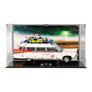 Wicked Brick Display case for LEGO® Creator: Ghostbusters ECTO-1 (10274) - Display case with bespoke printed background