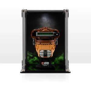 Wicked Brick Display case for LEGO® Star Wars Princess Leia Boushh Helmet (75351) - Display case with Green printed background