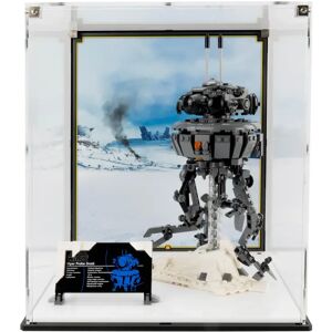 Wicked Brick Display Case for LEGO® Star Wars™ Imperial Droid (75306) - Display Case with Custom Background Print (White)