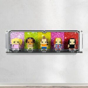 Wicked Brick Wall Mounted Display Case for LEGO® Brickheadz Spice Girls Tribute (40548) - Wall mounted display case with background design 2 (Block colours)