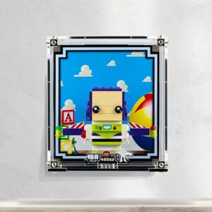 Wicked Brick Wall Mounted Display Case for LEGO® Brickheadz Buzz Lightyear (40552) - Wall mounted display case with background design