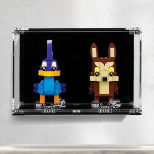 Wicked Brick Wall Mounted Display Case for LEGO® Brickheadz Road Runner & Wile. E. Coyote (40559) - Wall mounted display case