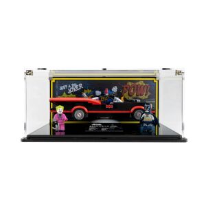 Wicked Brick Display Case for LEGO® DC: Batman™ Classic TV Series Batmobile (76188) - Display Case with Custom Background Design