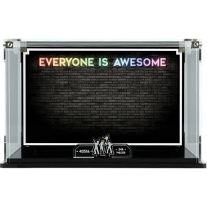 Wicked Brick Display Case for LEGO®: Everyone Is Awesome (40516) - Display Case with Custom Background Design 1 (Black)