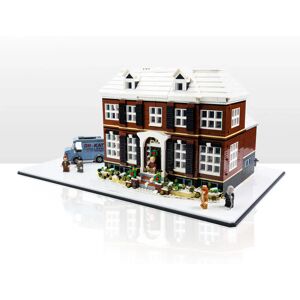 Display Base for LEGO® Ideas Home Alone   White Gloss Display Base   Premium Materials   Wicked Brick