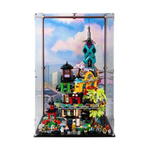 Wicked Brick Display Case for LEGO® NINJAGO® City Gardens (71741) - Display case with printed background
