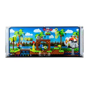 Wicked Brick Wall Mounted Display case for LEGO® IDEAS: Sonic the Hedgehog™ – Green Hill Zone (21331) - Wall mounted display case with printed background