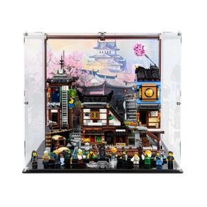 Wicked Brick Display Case for LEGO® NINJAGO® City Docks (70657) - Display case with printed background