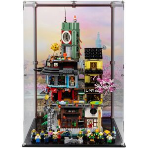 Wicked Brick Display Case for LEGO® NINJAGO® City (70620) - Display case with printed background