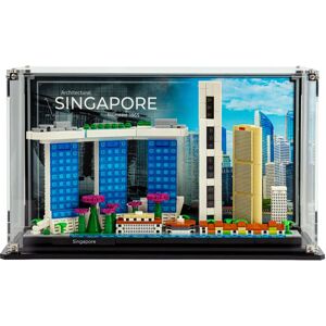 Wicked Brick Display Case for LEGO® Architecture: Singapore Skyline (21057) - Display Case with Background