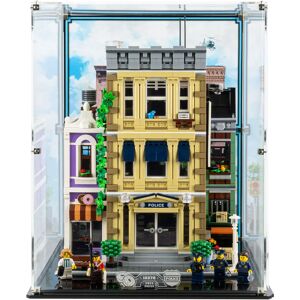 Wicked Brick Display Case for LEGO® Police Station (10278) - Display case with printed background