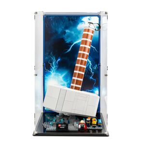 Wicked Brick Display Case for LEGO® Thor's Hammer (76209) - Display case with background design